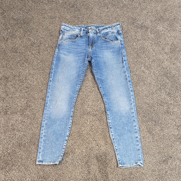 R13 Women Boy Skinny Blue Denim Jeans Sz 27 - Picture 1 of 13